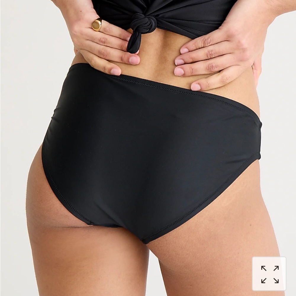 Jcrew Classic full-coverage bikini bottom - reversible navy / black